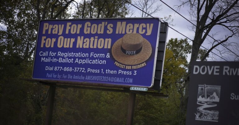 공화당원들은 거의 투표하지 않는 Pa. Amish 사이에서 표를 구합니다.
    


