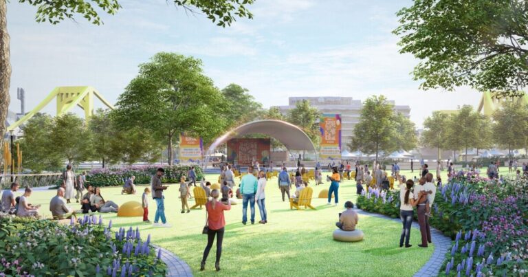 'Arts Landing'은 피츠버그의 새로운 시내 시민 공간으로 발표했습니다
    


