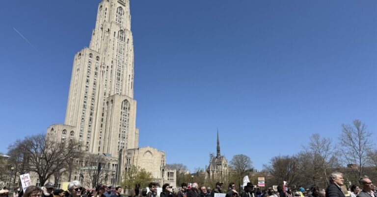 피츠버그 학생, 교수, 고등 교육에 대한 공격에 반대합니다
    


