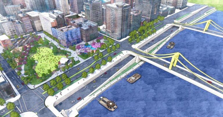 피츠버그 다운타운에서 계획된 새로운 공공 그린 스페이스는 이제 완전히 자금을 지원 받았습니다.
