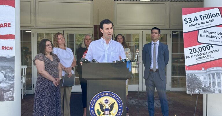 Pa. Deluzio Slams Medicaid 컷, 트럼프 예산 '클래스 전쟁'이라고 부릅니다.
