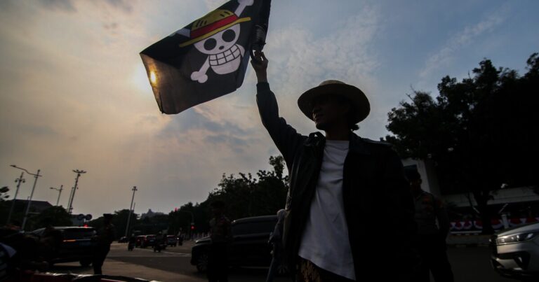 전세계 Z 시위대 Gen Artisters가 애니메이션 해적 깃발을 날고있는 이유
    


